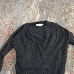Astr Dark Gray V-Neck Sweater